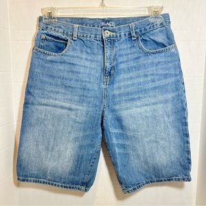 Children’s Place Boys Denim Jean Shorts, light Blue, Size 16 Husky